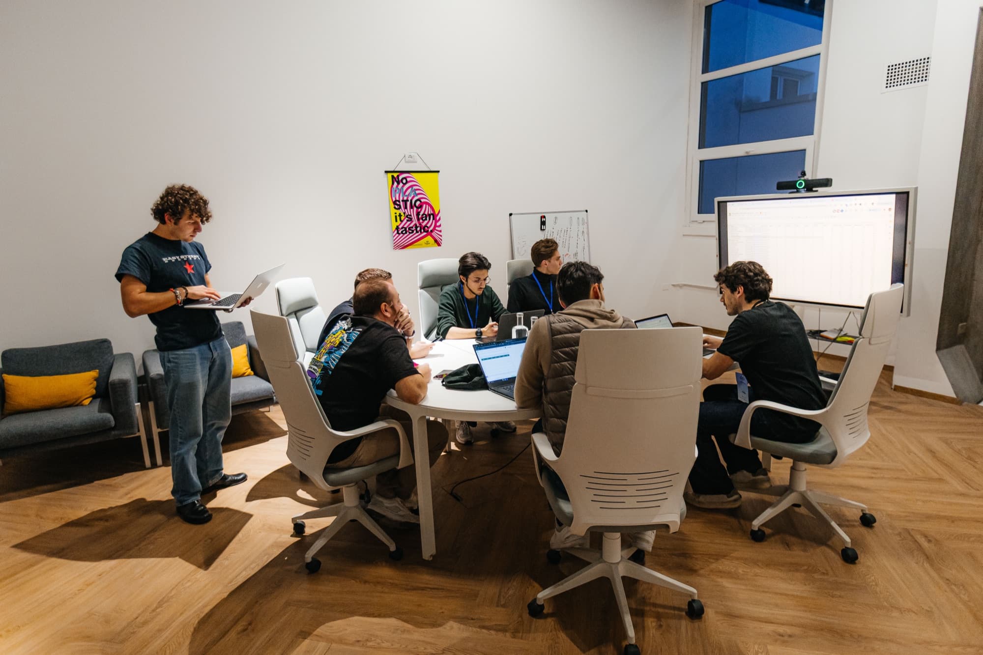 Yellow Tech team working on AI agent development