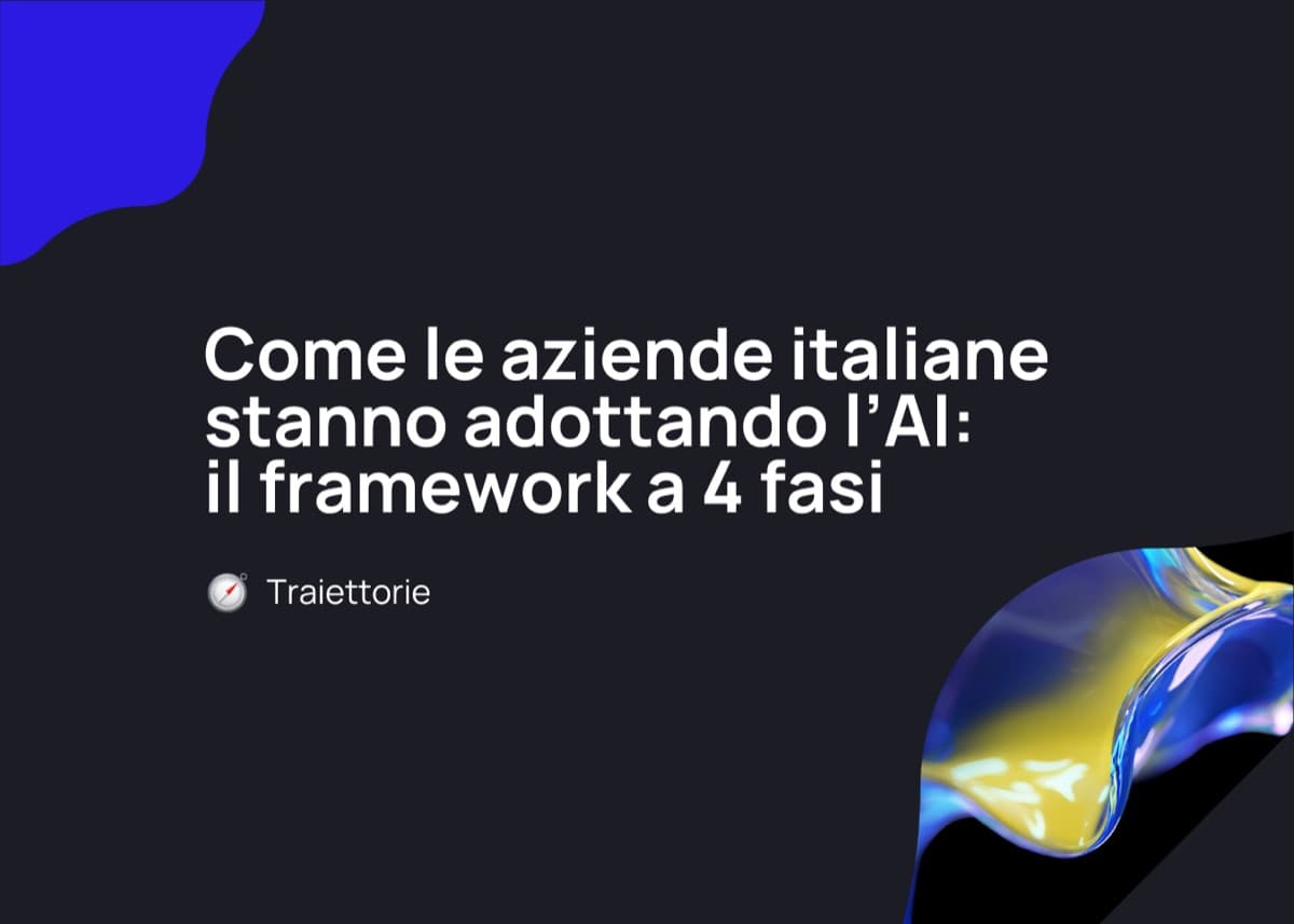 Come le aziende italiane stanno adottando l'AI: il framework a 4 fasi